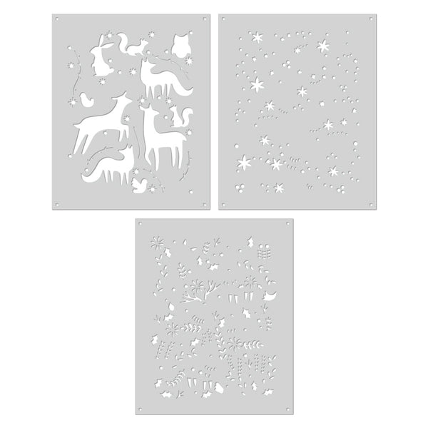 Hero Arts Color Layering Folk Winter Animals Stencils