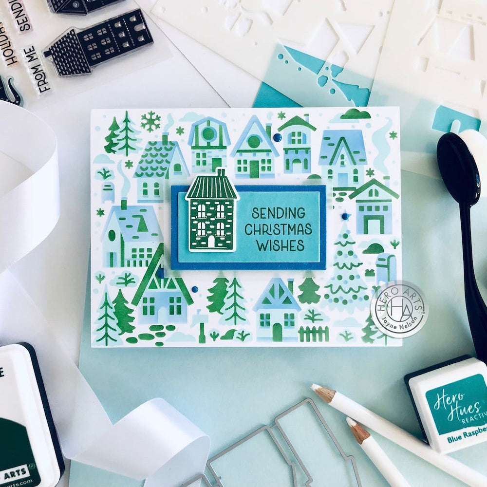 Hero Arts Color Layering Holiday Neighborhood Stencils