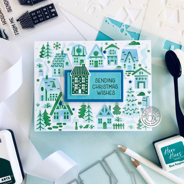 Hero Arts Color Layering Holiday Neighborhood Stencils