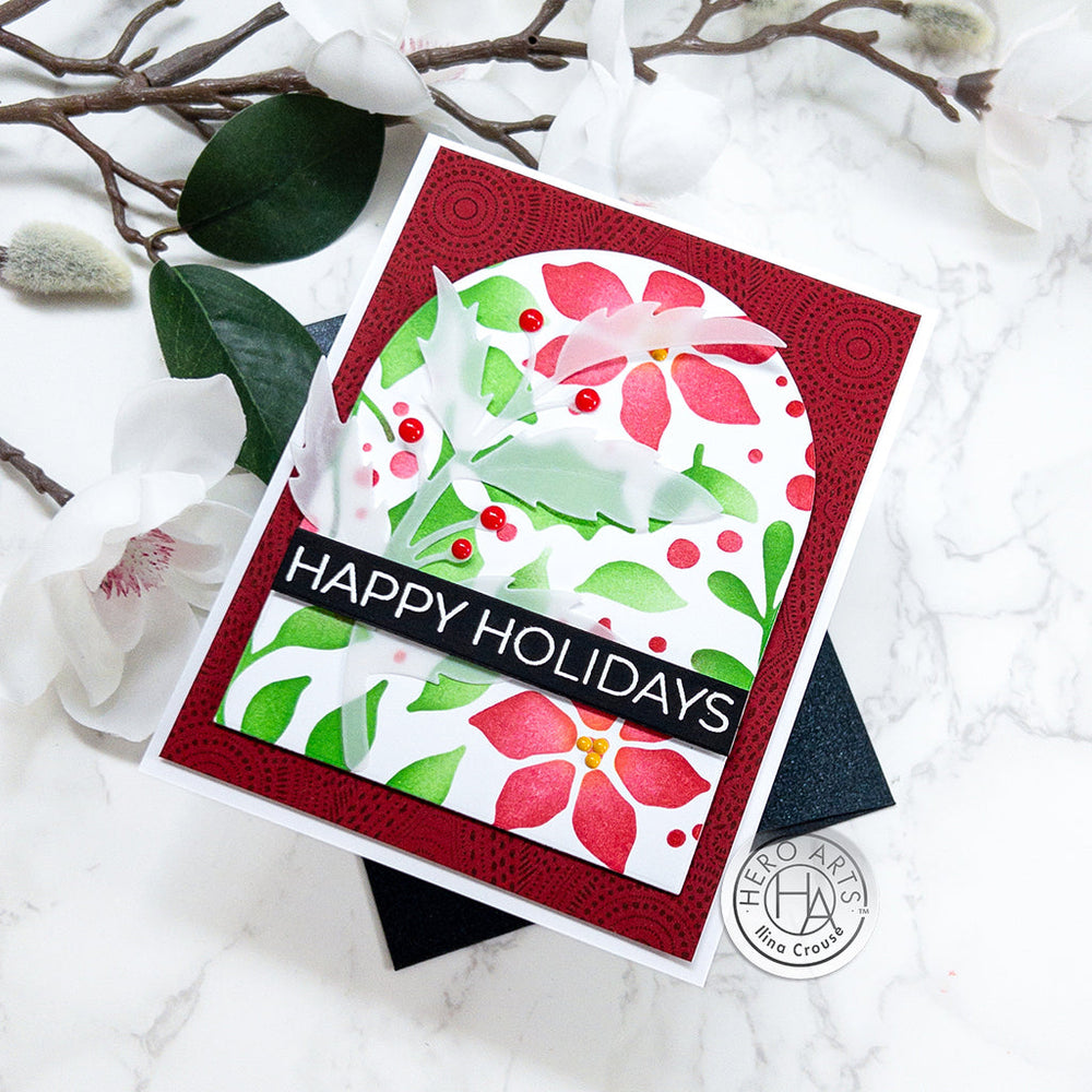 Hero Arts Holiday Foliage Stencil