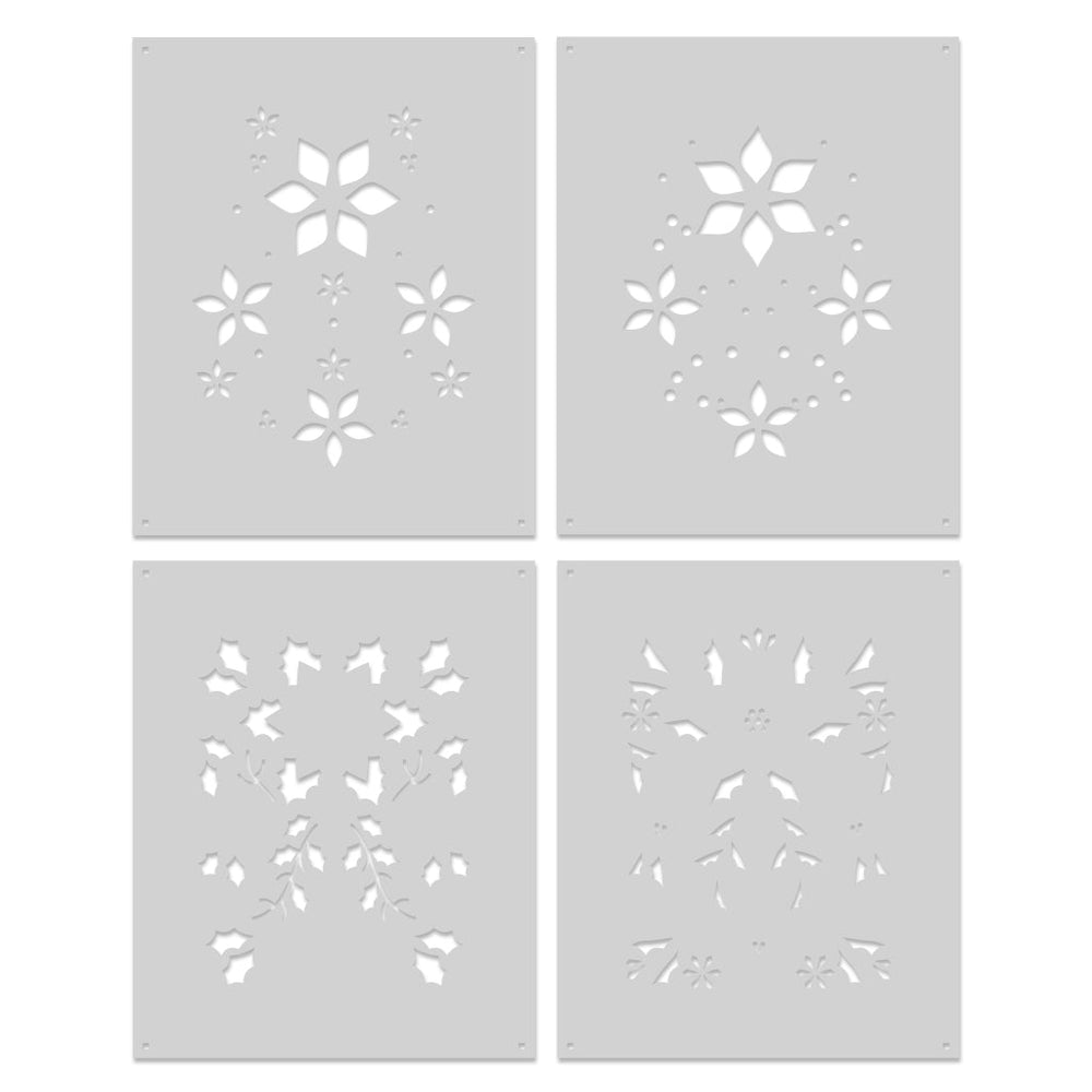 Hero Arts Color Layering Poinsettia Pattern Stencils