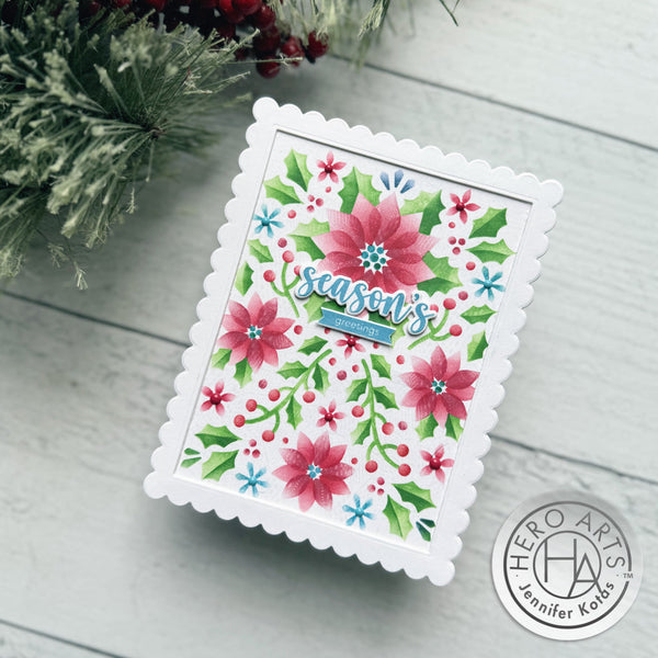 Hero Arts Color Layering Poinsettia Pattern Stencils