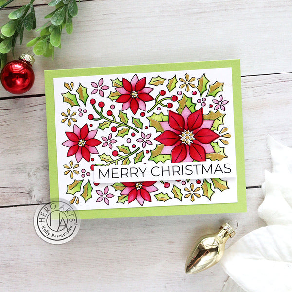 Hero Arts Color Layering Poinsettia Pattern Stencils