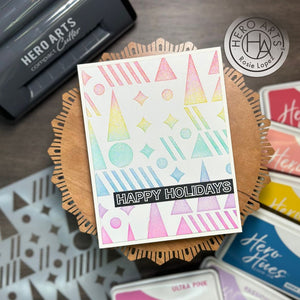 Hero Arts Geometric Holiday Stencil