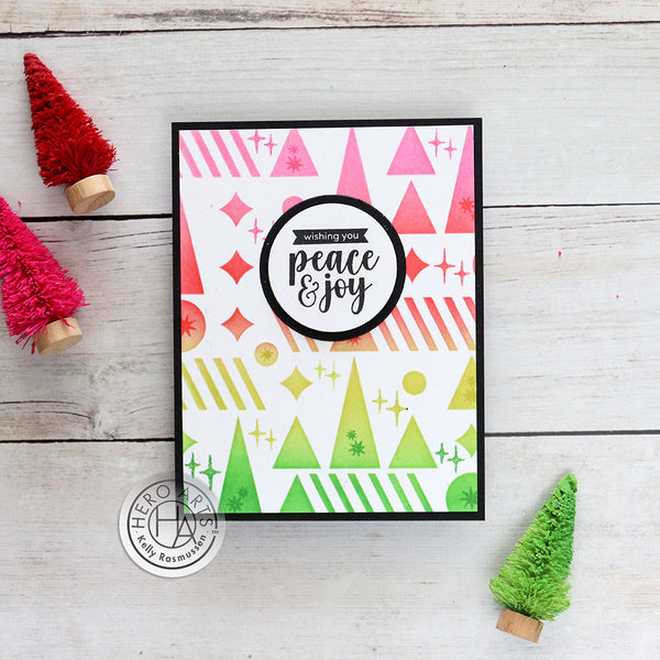 Hero Arts Geometric Holiday Stencil