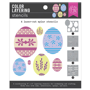 Hero Arts Color Layering Decorative Eggs Stencils
