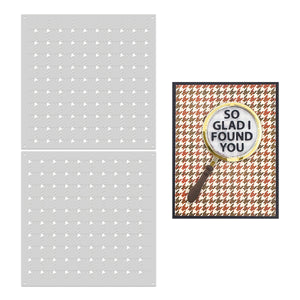 Hero Arts Houndstooth Layering Stencils from the Case Closed Collection