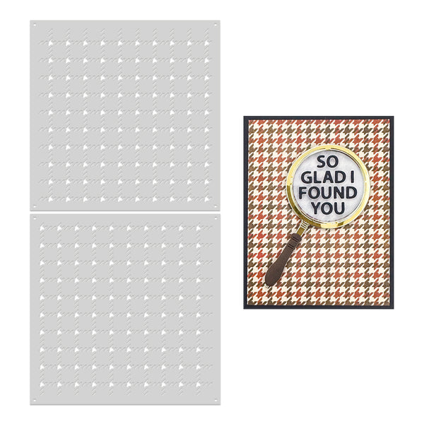 Hero Arts Houndstooth Layering Stencils from the Case Closed Collection