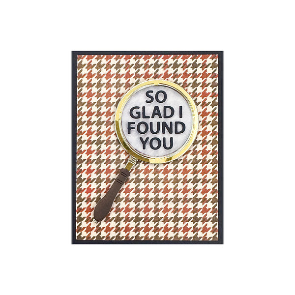 Hero Arts Houndstooth Layering Stencils from the Case Closed Collection