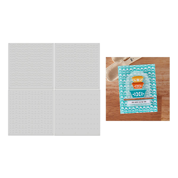 Hero Arts Color Layering Retro Rainbow Stencil