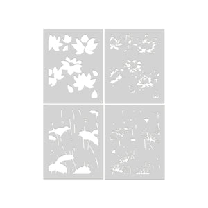 Hero Arts Lotus Field Layering Stencil Set