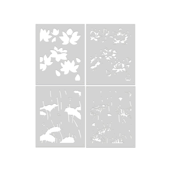 Hero Arts Lotus Field Layering Stencil Set