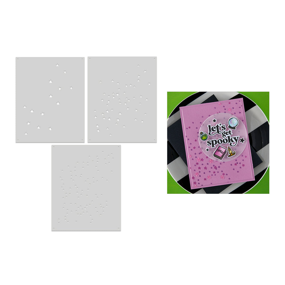 Hero Arts Color Layering Scattered Stars Stencils