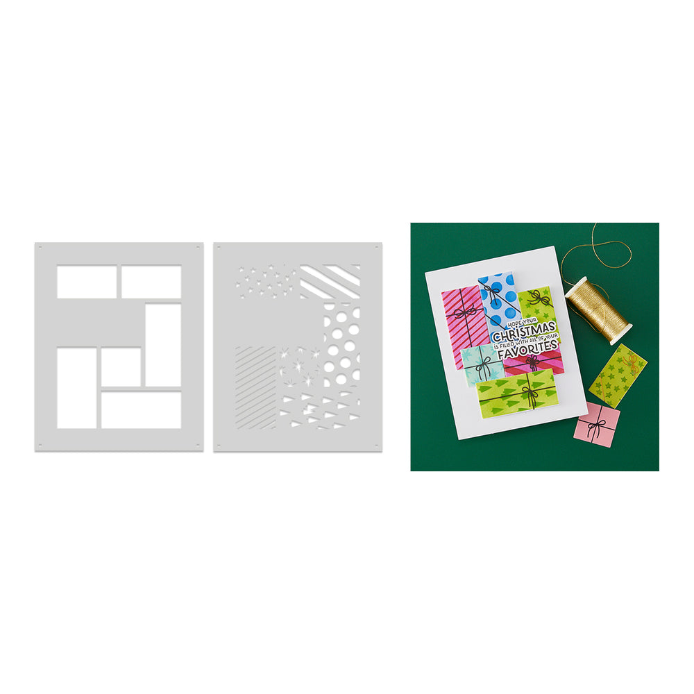 Hero Arts Gorgeous Giftwrap Layering Stencils