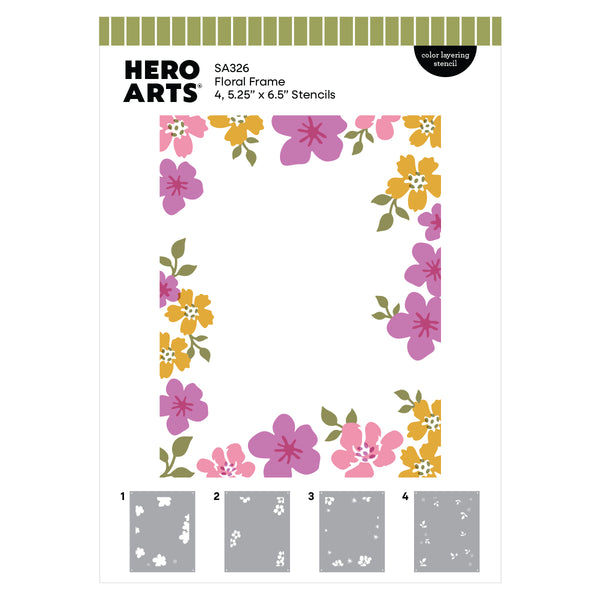 Hero Arts Floral Frame Die & Stencil Bundle