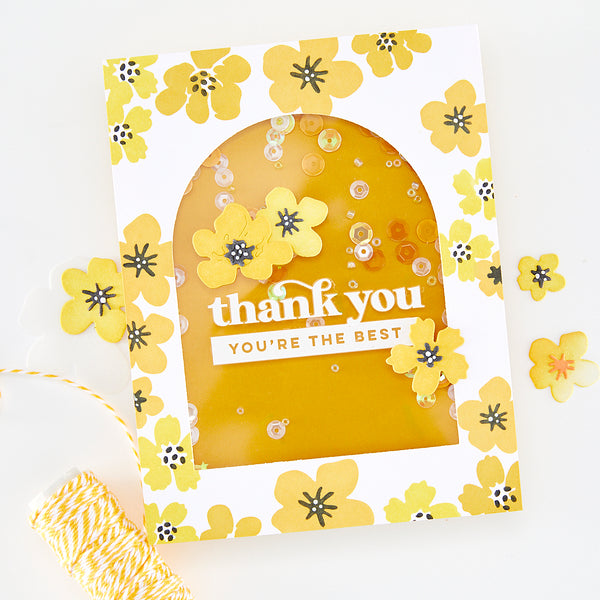 Hero Arts Floral Frame Die & Stencil Bundle