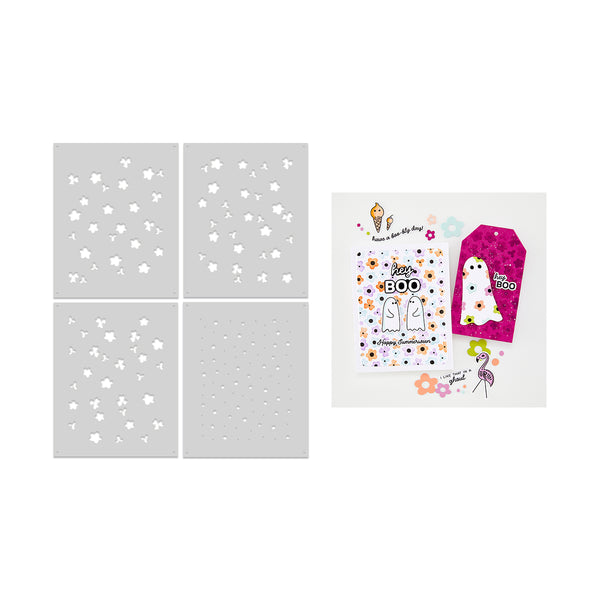 Hero Arts Flower Power Layering Stencil Set