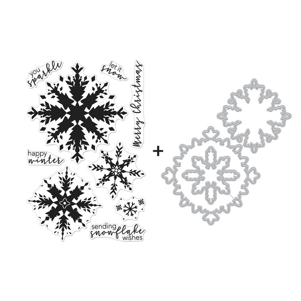 Hero Arts Color Layering Snowflake Stamps & Dies Bundle