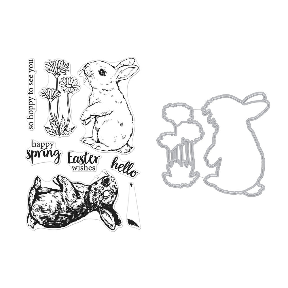 Hero Arts Color Layering Bunny Stamps & Dies Bundle