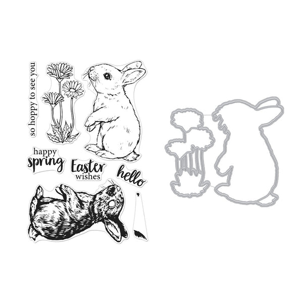 Hero Arts Color Layering Bunny Stamps & Dies Bundle