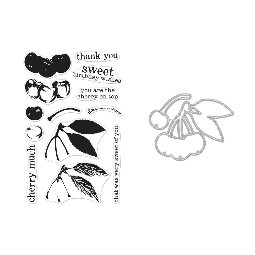 Hero Arts Color Layering Cherries Stamps & Dies Bundle