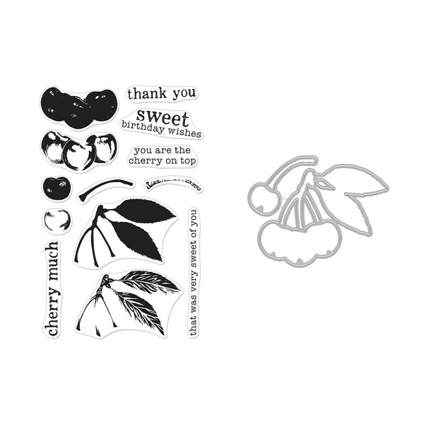 Hero Arts Color Layering Cherries Stamps & Dies Bundle