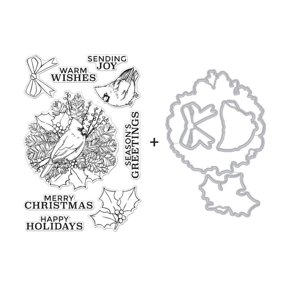 Hero Arts Holiday Cardinal Stamps & Dies Bundle