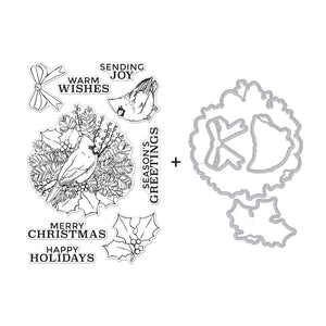 Hero Arts Holiday Cardinal Stamps & Dies Bundle