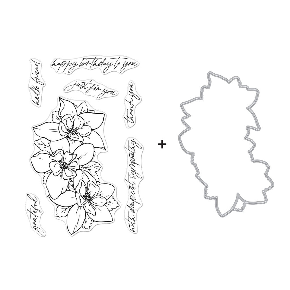 Hero Arts Wild Columbine Stamps & Dies Bundle