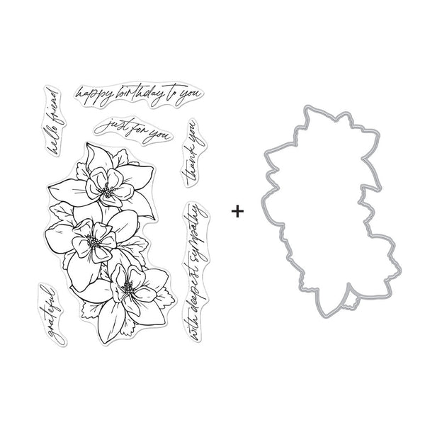 Hero Arts Wild Columbine Stamps & Dies Bundle