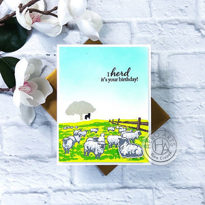 Hero Arts Sheep Herd HeroScape Stamps & Dies Bundle