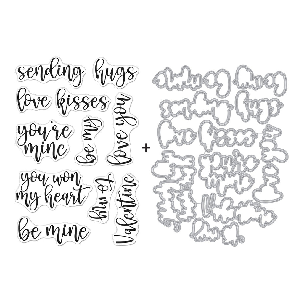 Hero Arts You're Mine Stamps & Dies Bundle