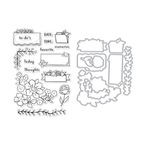 Hero Arts Floral Journaling Stamps & Dies Bundle