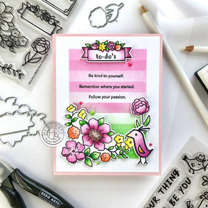 Hero Arts Floral Journaling Stamps & Dies Bundle