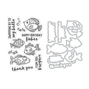 Hero Arts Hello Fishes Stamps & Dies Bundle