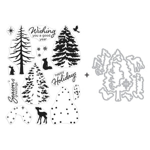 Hero Arts Color Layering Seasonal Tree Stamps & Dies Bundle