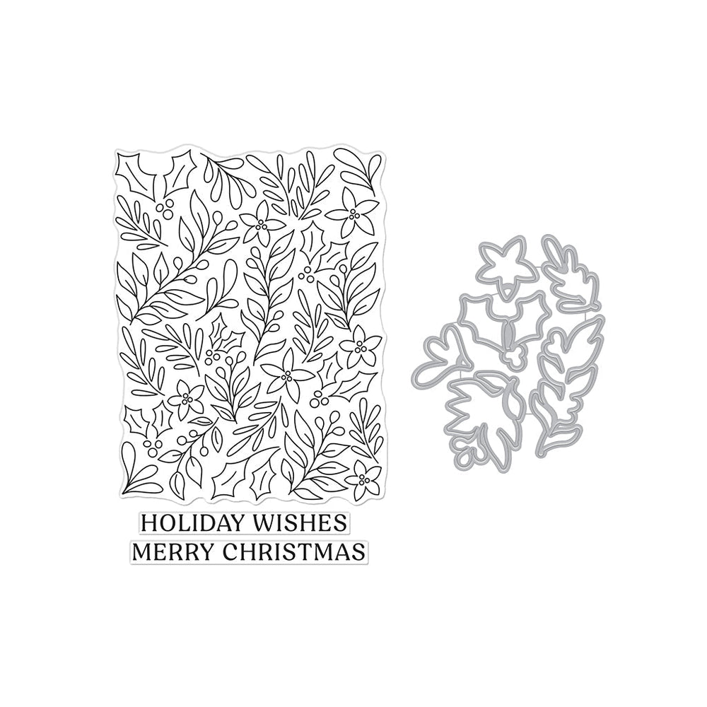 Hero Arts Christmas Foliage Stamps & Dies Bundle