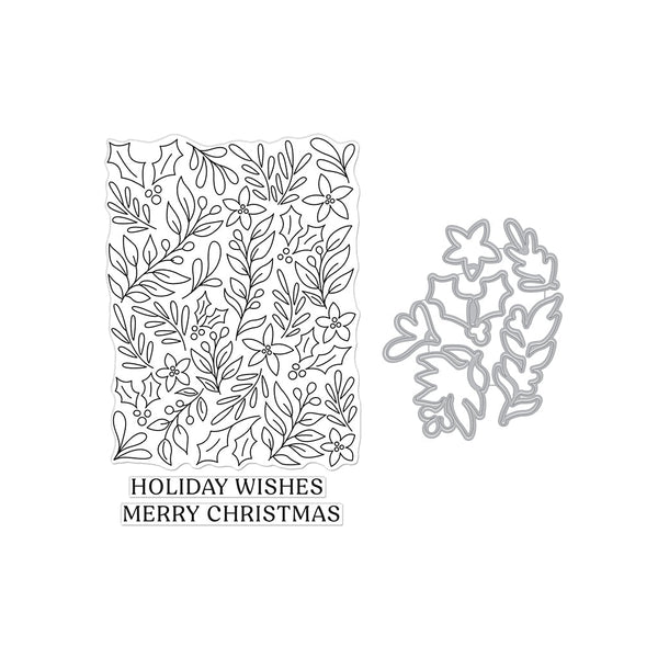 Hero Arts Christmas Foliage Stamps & Dies Bundle