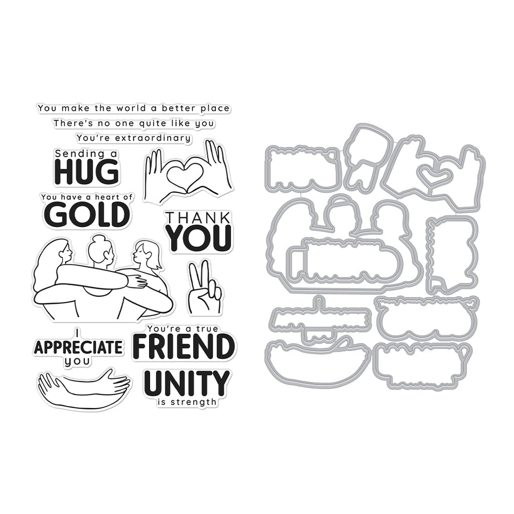 Hero Arts I Appreciate You Stamps & Dies Bundle