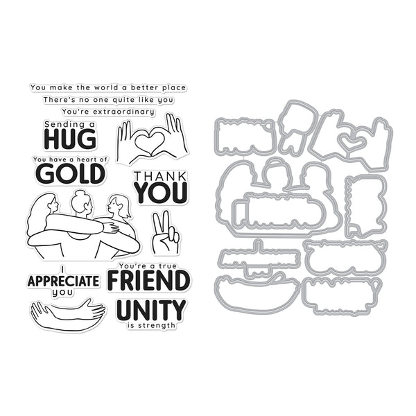 Hero Arts I Appreciate You Stamps & Dies Bundle