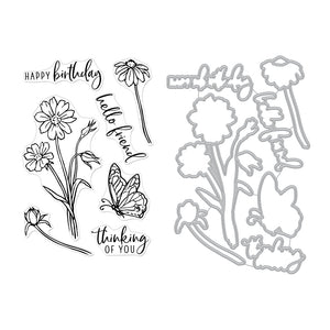 Hero Arts Wild Flowers Stamps & Dies Bundle