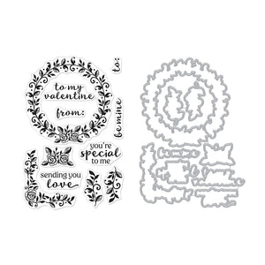 Hero Arts Valentine Wreath Stamps & Dies Bundle