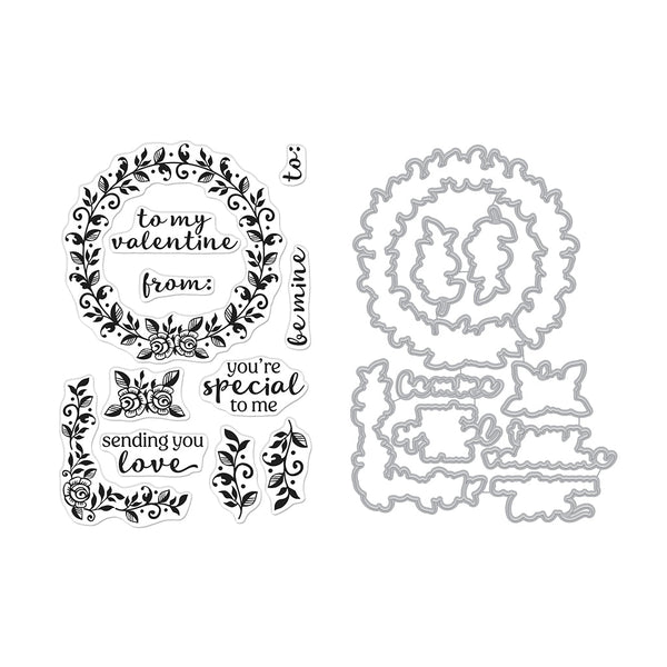 Hero Arts Valentine Wreath Stamps & Dies Bundle