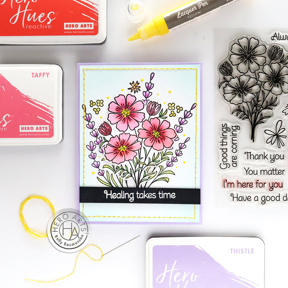Hero Arts Cosmos and Lavender Stamps & Dies Bundle