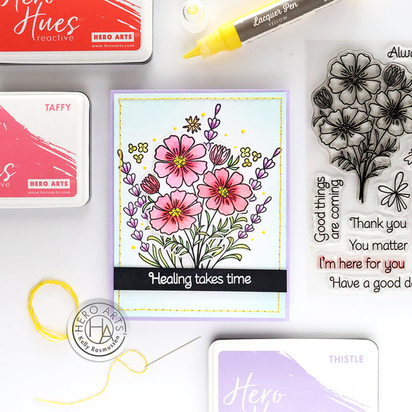 Hero Arts Cosmos and Lavender Stamps & Dies Bundle