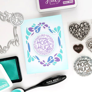 Hero Arts Peace & Love Stamps & Dies Bundle