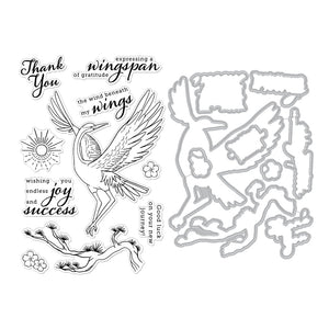 Hero Arts Crane Wishes Stamp & Die Bundle