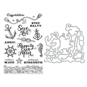 Hero Arts Nautical Messages Stamps & Dies Bundle