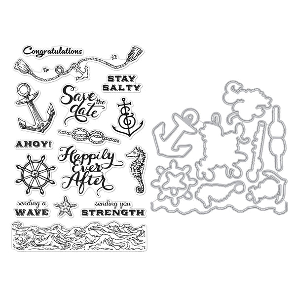 Hero Arts Nautical Messages Stamps & Dies Bundle