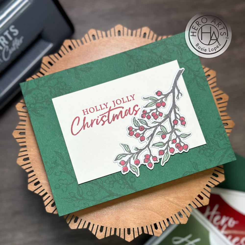 Hero Arts Color Layering Holly Branch Stamp & Die Bundle
